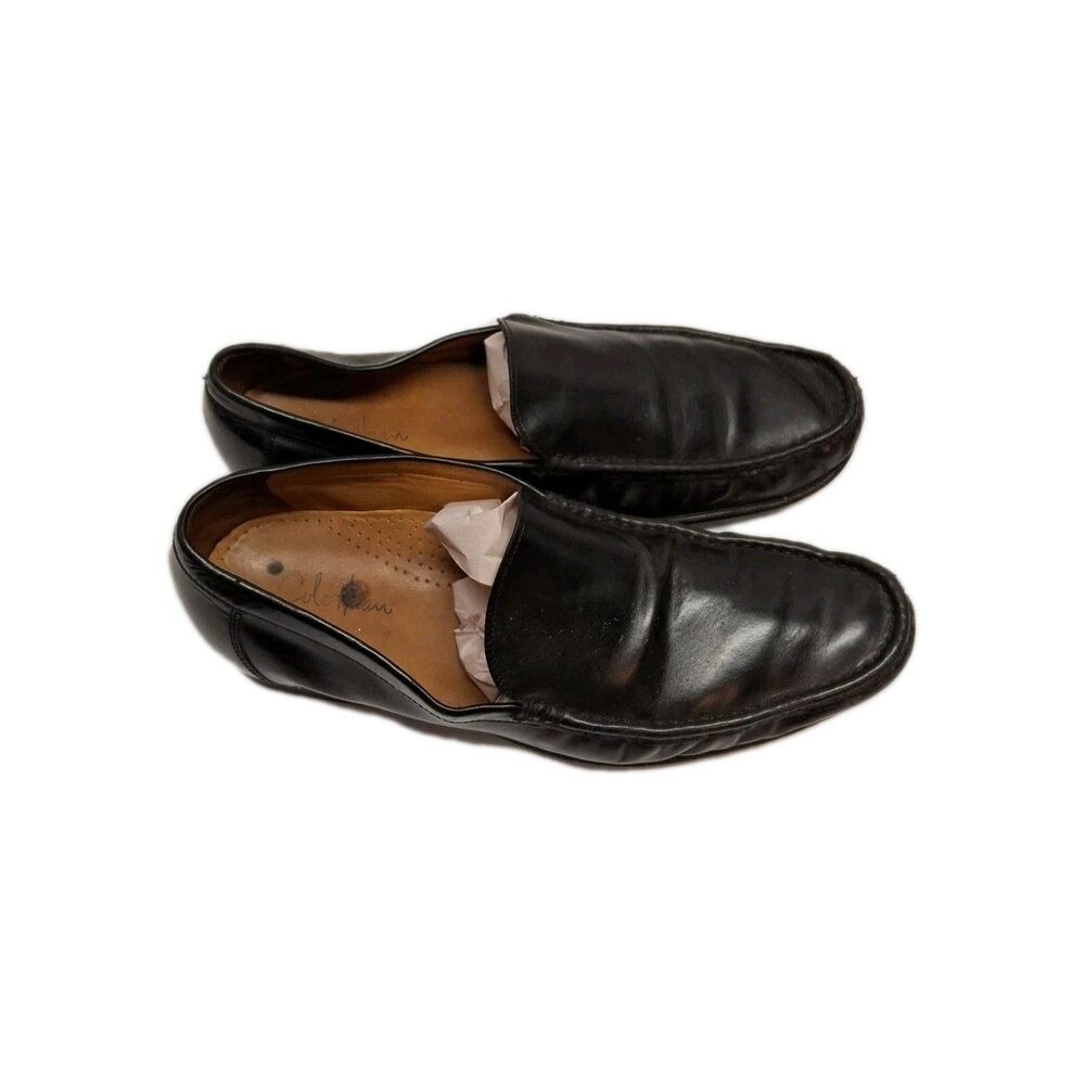 Cole Haan Men's Black Leather Slip On Loafers Shoes - Size 11